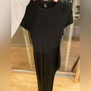 SHEIN long black dress with cute slit